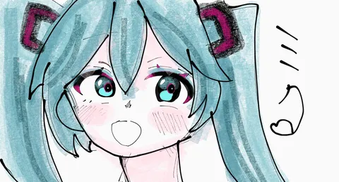 水色のツインテールにドキッ
