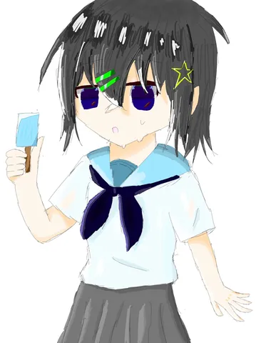 アイス片手に夏日和