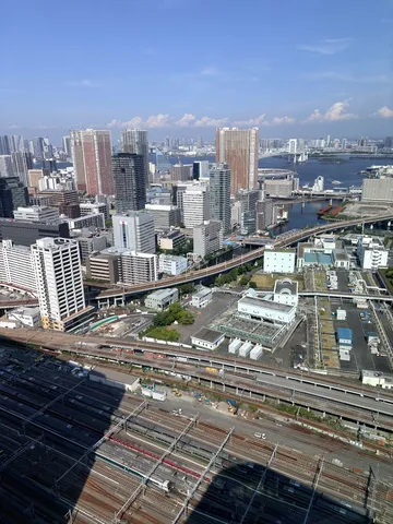 都会の鉄道網と高層ビル群