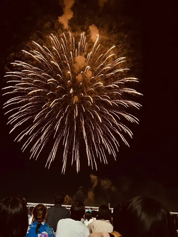 夜空に咲く、金色の華