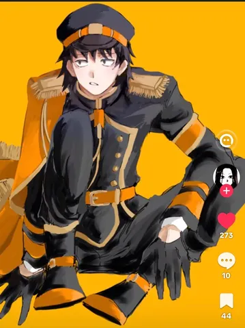 漆黒とオレンジの軍装美
