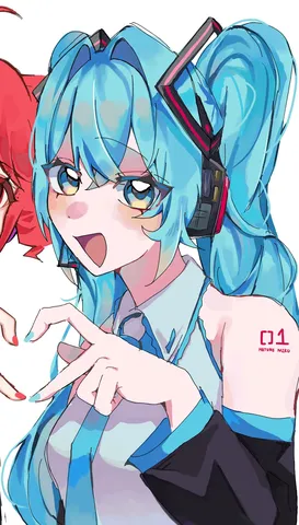 ミクの口あんぐり瞬間