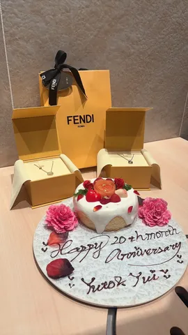 記念日を祝うギフトの配置