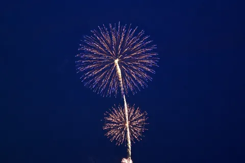 夜空に咲く二つの花