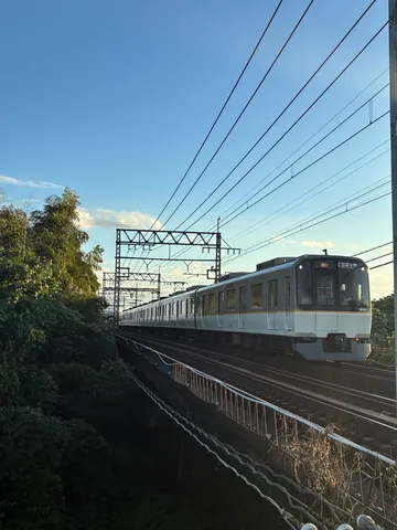 夕暮れの鉄道風景