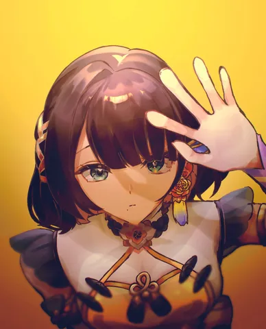 指の間から覗く優しい眼差し