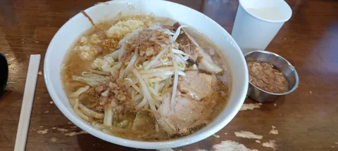 麺が見えない！ラーメンの山
