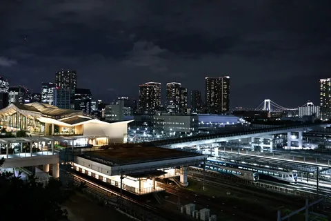 光と影が織りなす都会の夜景