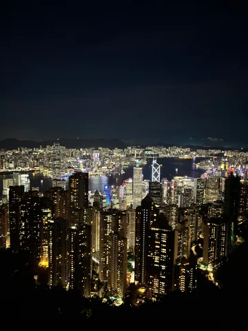 夜景と海の灯が震える