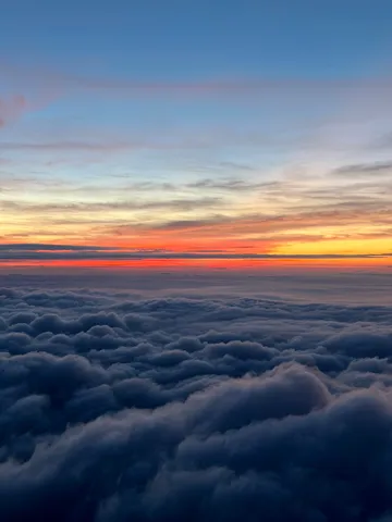 雲海と空のグラデーション