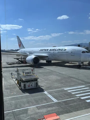 JAL機と空、広がる青の世界