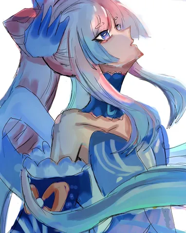 蒼と白が織りなす眼差し