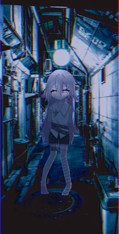 夜の路地裏、幻影の少女