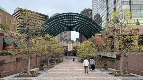新緑が彩る都市の回廊