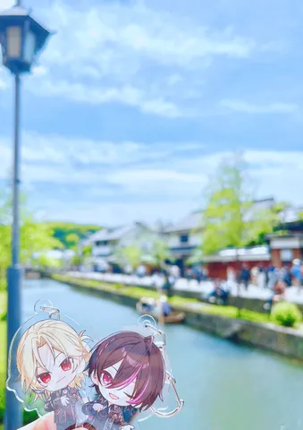 水辺とキャラの夏日散歩
