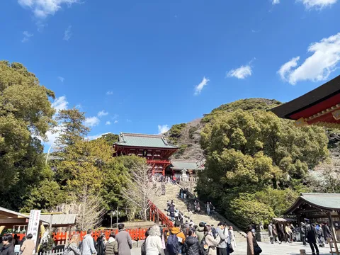古都の石段、賑わいの参道
