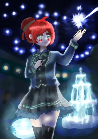 夜空を掴む魔法使い？