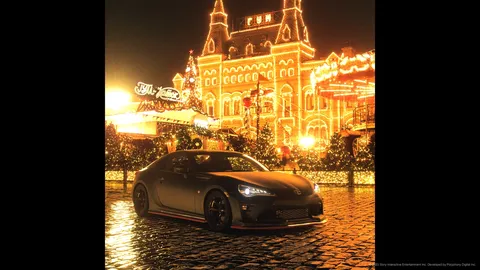 煌めく夜景とスポーツカー