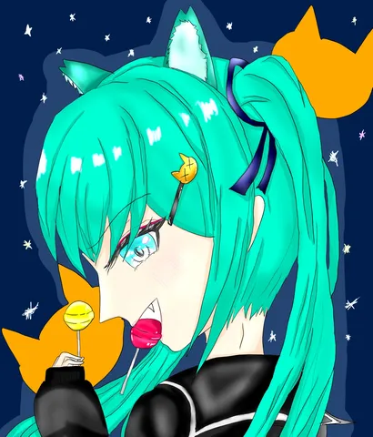 夜空に映る氷菓子の唇