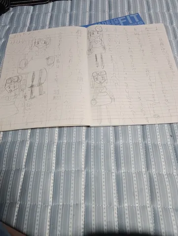 落書き帳に描かれた謎のキャラたち