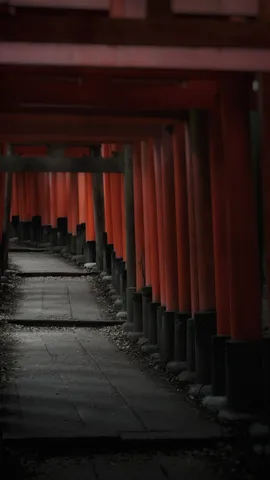 続く朱色の回廊