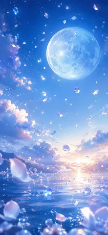 月光と宝石の幻想水景