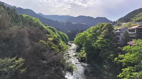 新緑と清流が織りなす渓谷美
