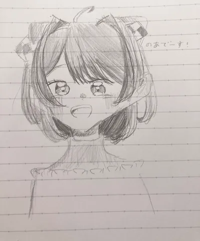 落書き帳に描かれた天使