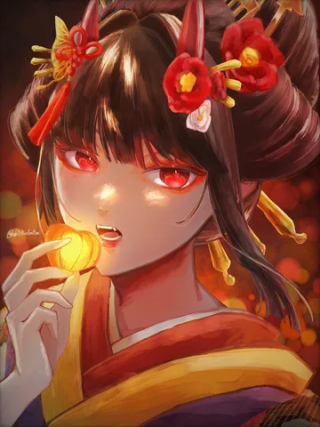 光を宿す紅い眼差し