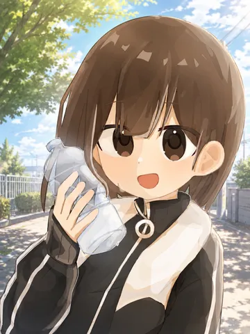 汗だくでもかわいい！水分補給ショット