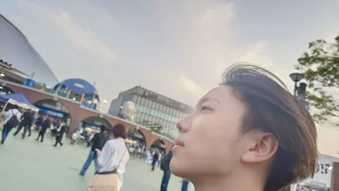 見上げる視線の先に