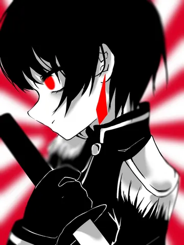 影に灯る紅い瞳