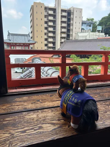 寺町を見張る小さな騎手