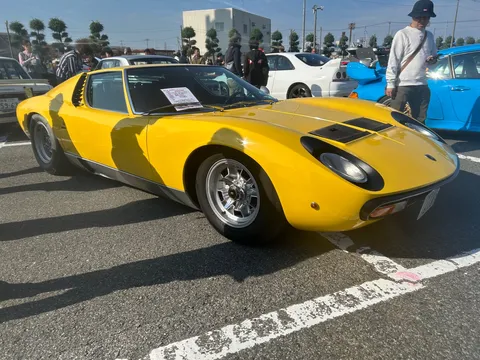 往年の名車、鮮烈な黄色