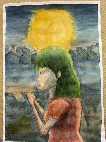月夜の彼女、願い事