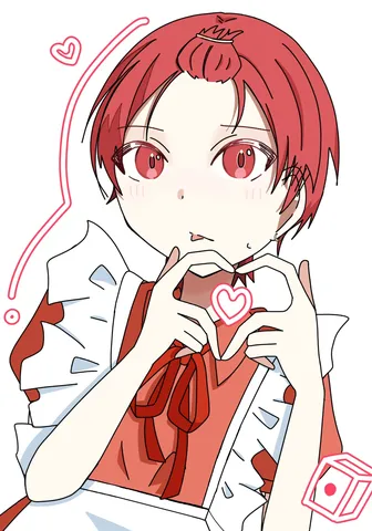 ハートで想いを伝えるメイドさん