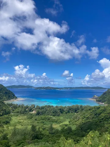 青と緑が溶け合う絶景