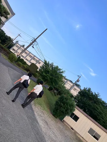 夕暮れ時の帰り道
