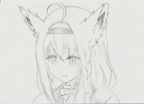 狐耳少女の柔らかな視線