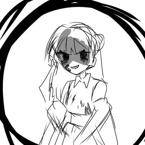 黒円に浮かぶ微笑み