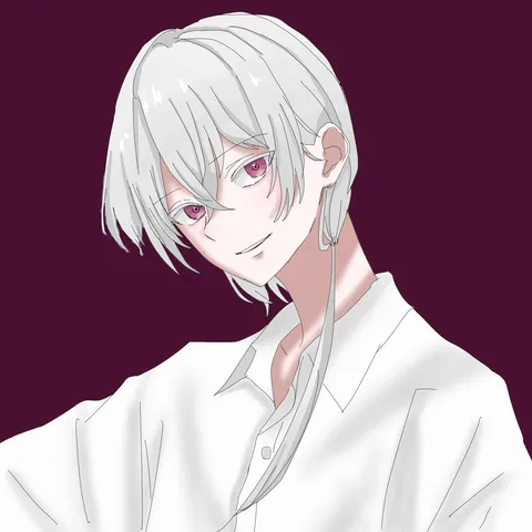 クールな視線と白シャツ
