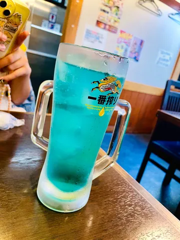 夏の風物詩、青いドリンク