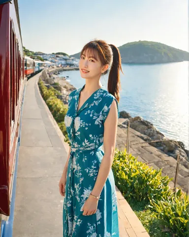海辺の風を背に