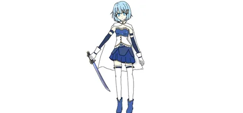蒼い髪と剣の静かな世界観