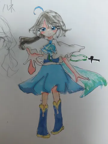 青い空と少女のファンタジー