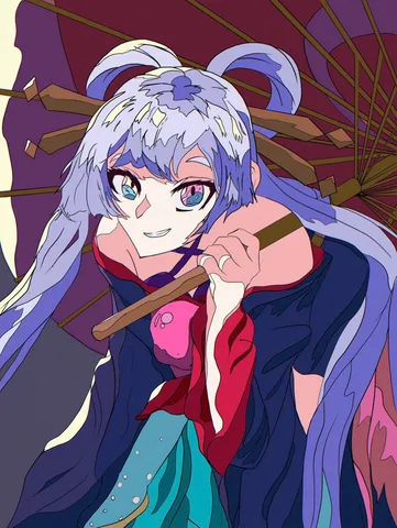 夢幻の傘差す笑顔