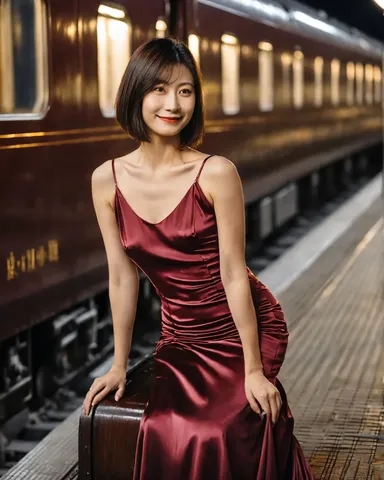 旅立ちの夜、真紅のドレス