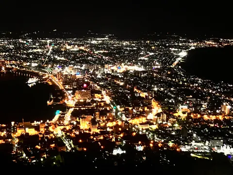 夜景に溶け込む街の灯り