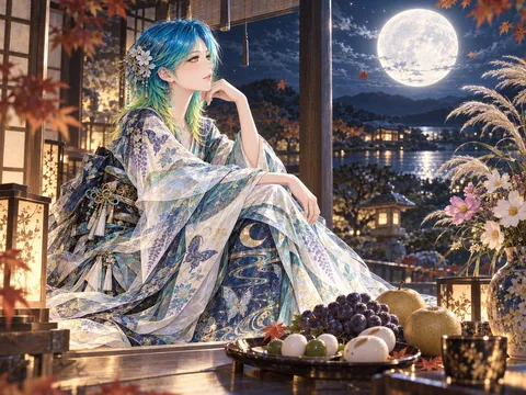 月明かりにほどける夜