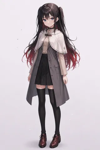 長髪と制服の静かな佇まい